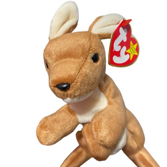 Vintage 1996 Ty Beanie baby Kangaroo with baby named Pouch - Picture 10 of 15